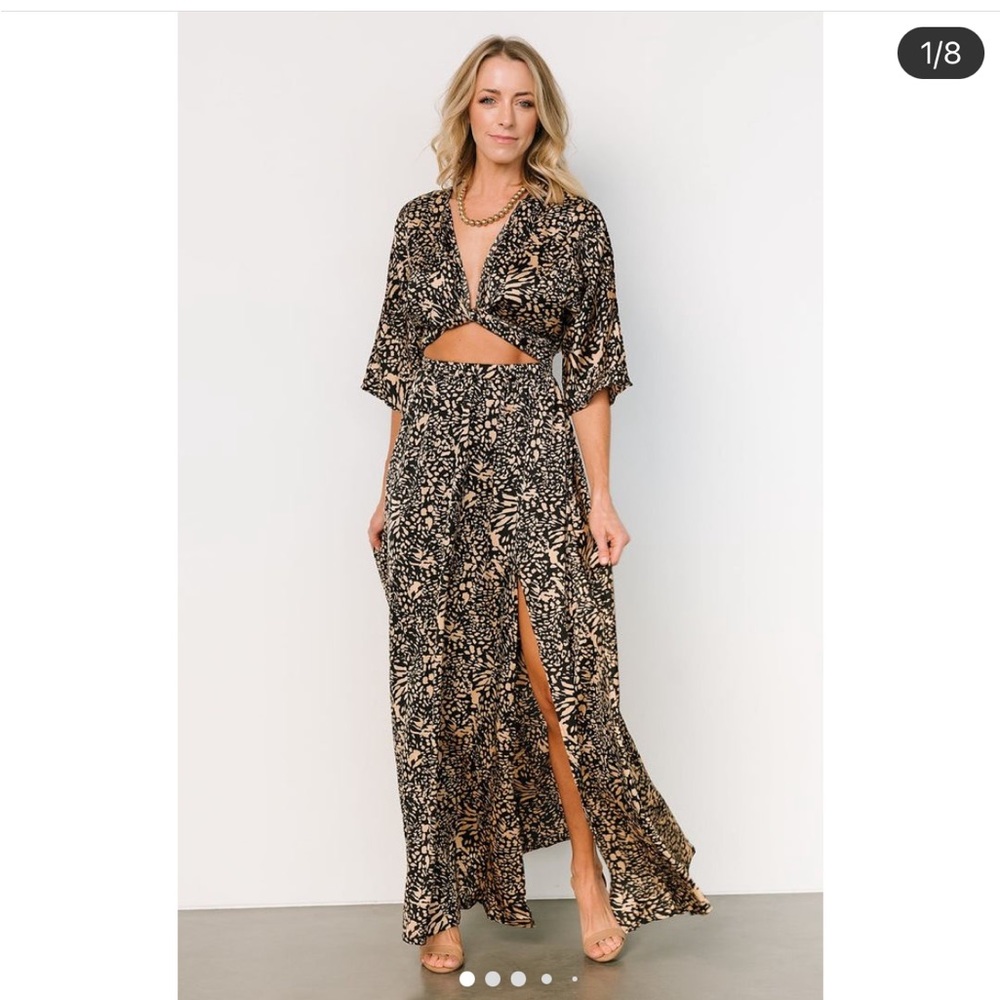 Baltic Born Black and Tan Maxi Dress